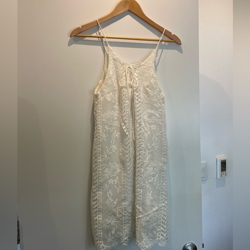 ASTR The Label White Lace Mini dress